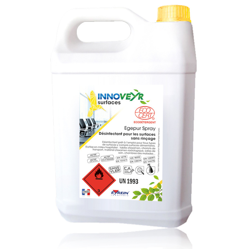 EGEPUR SPRAY - Bidon 5L - Dsinfectant ecologique de surface 14476 - ECOCERT
